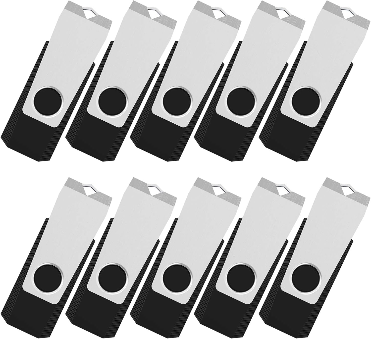 TOPESEL 10 Pack 32GB USB 3.0 Flash Drives Memory Stick USB3.0 Thumb Drives 32GB 10PCS, Black Pack of 2
