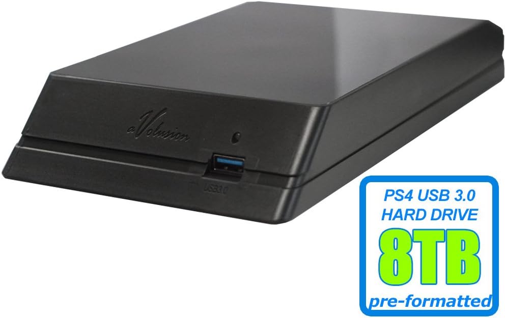 Avolusion HDDGear 8TB USB 3.0 External PS4 Gaming Hard Drive (PS4 Pre-Formatted) - for PS4, PS4 Slim, PS4 Pro Slim - 2 Year Warranty