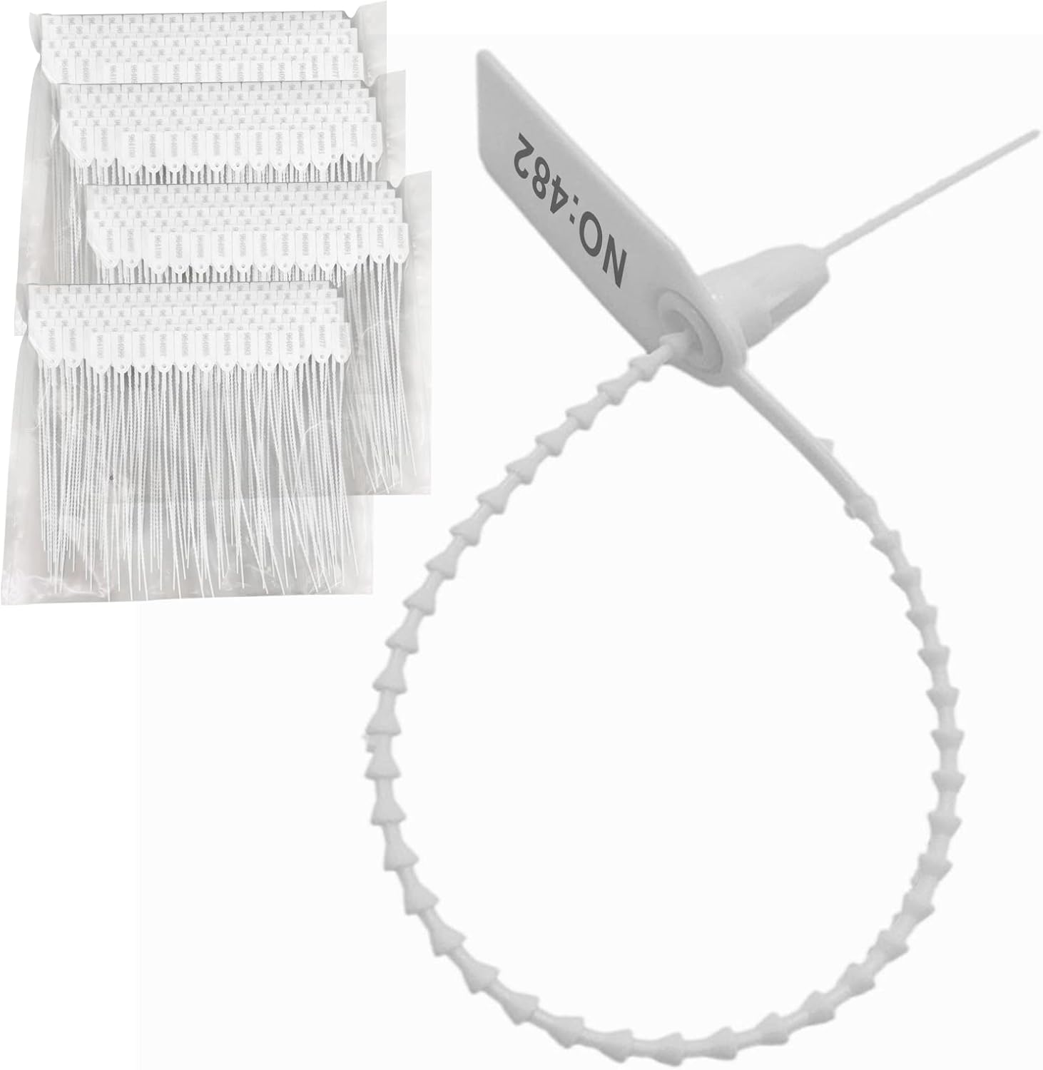 Plastic Security Seals Tamper Tags Disposable Signage Numbered 9.84