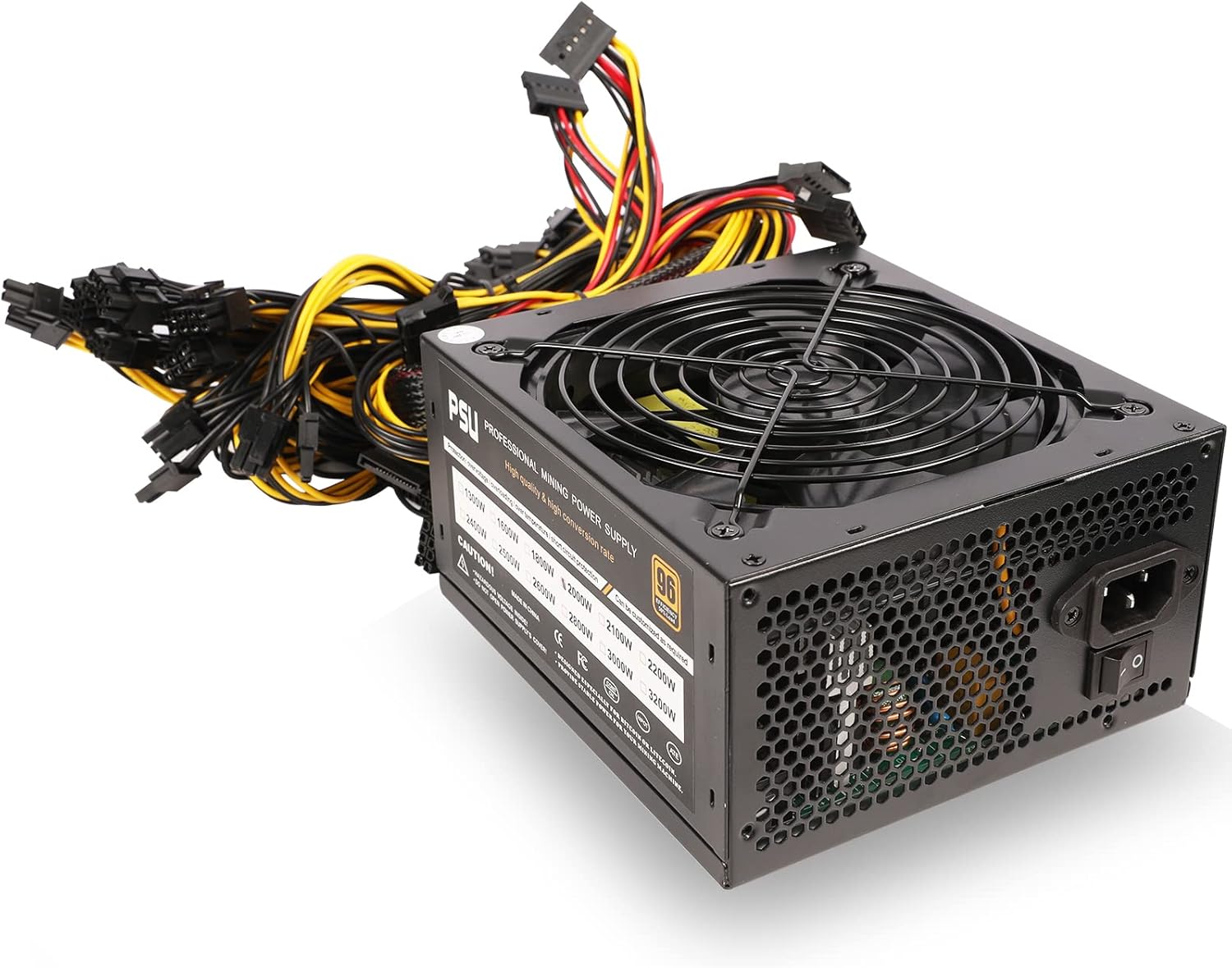 Mining Power Supply 2000W Portable for 8 Graphics GPU Rig Ethereum Miner PSU ATX Computer Power Supply