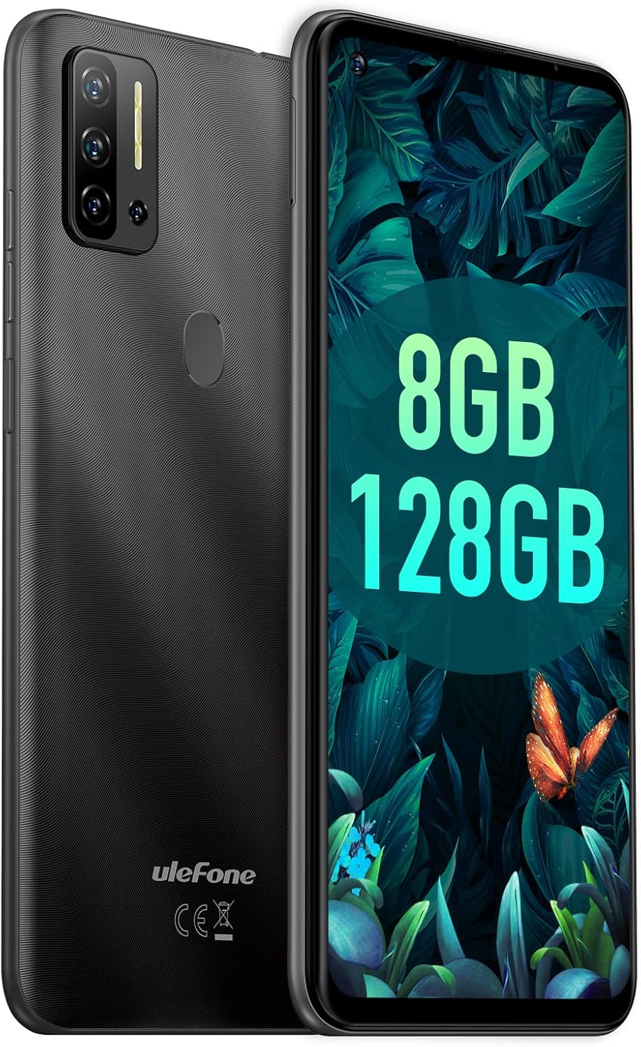 Ulefone Note 11P 4G Unlocked Cell Phones, 6.55' HD+ Ultra-Large Screen 48MP AI Quad Camera, Android 11 Octa-Core 8GB + 128GB,4500mAh Big Battery, Face Unlock Finger Reader Unlocked Smartphones - Black