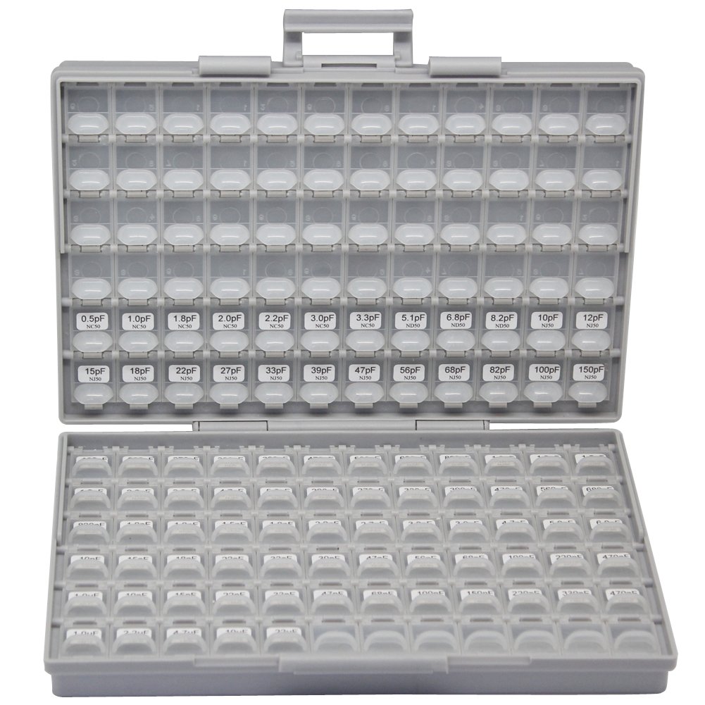 AideTek SMD 1206 sample chip assorted capacitor kits 22uF 89V x 50pcs X7R NPO in BOX-ALL