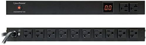 CyberPower PDU20MT2F10R Metered PDU, 100-125V/20A, 12 Outlets, 1U Rackmount
