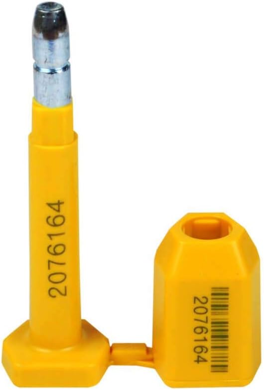 CONTROLTEK High Security BoltSeal - Tamper Evident Bolt Locks for Shipping Containers & Trucks - Numbered - 3.5'', Yellow, 250/Carton