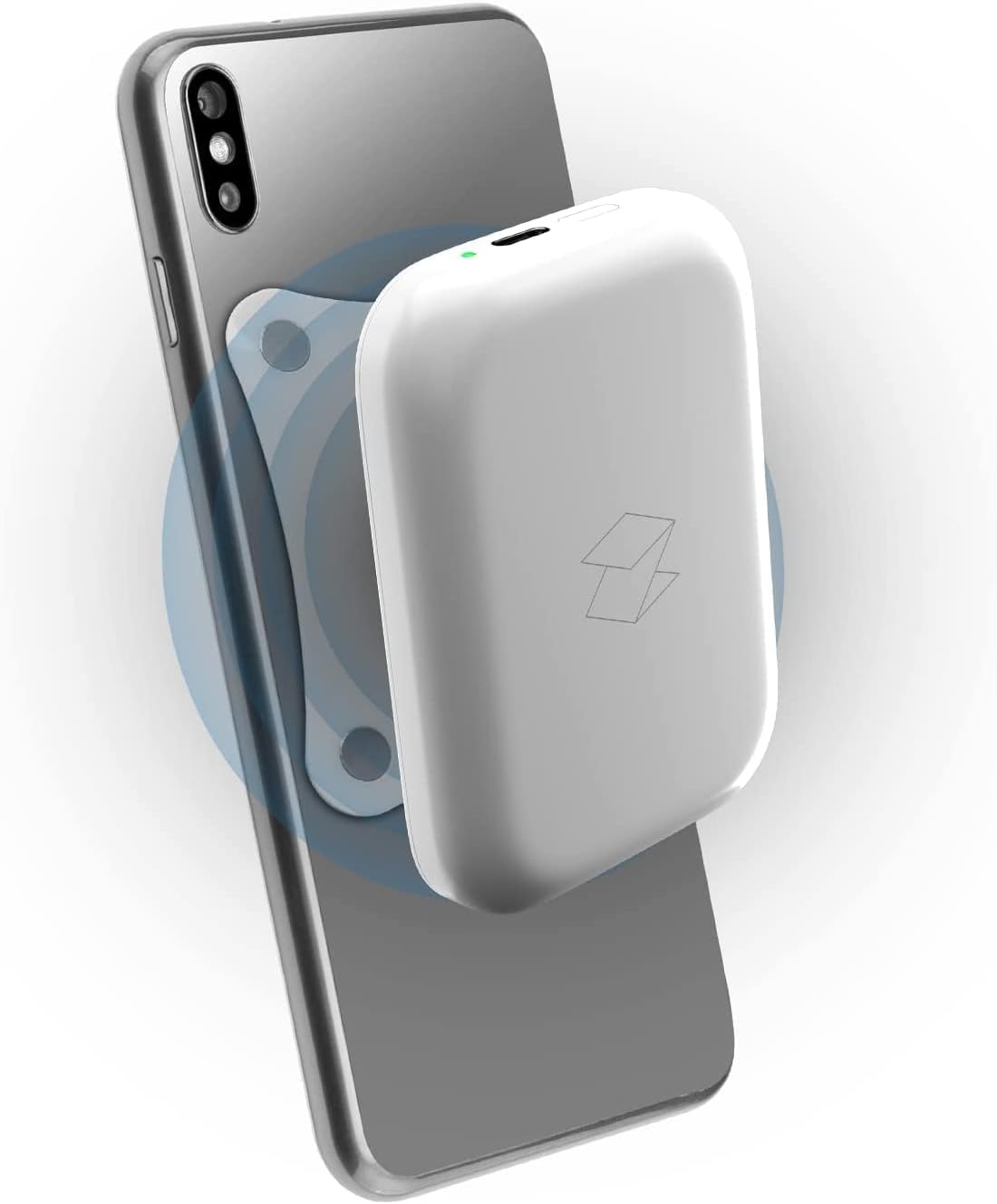 Zero Qi Magnetic Wireless Power Bank, Portable Wireless Charger with Magnetic Pad, USB Type-C, Wireless Qi Pad Slim Compact for Travel, Magnetic Power Bank Compatible with All Qi Devices Pack of 2