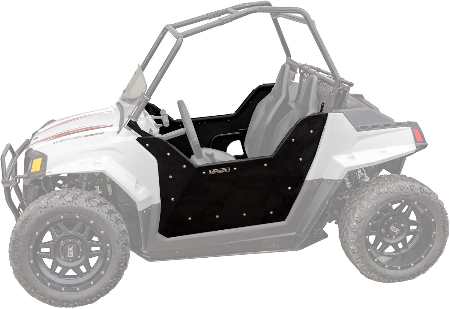 SuperATV Heavy Duty Aluminum Step-Over Doors for 2009+ Polaris RZR 170 | Powder-Coated for Durability | Bolt-on Design with Built in Step for Easy Entry | Ergonomic Height for a Comfortable Ride!