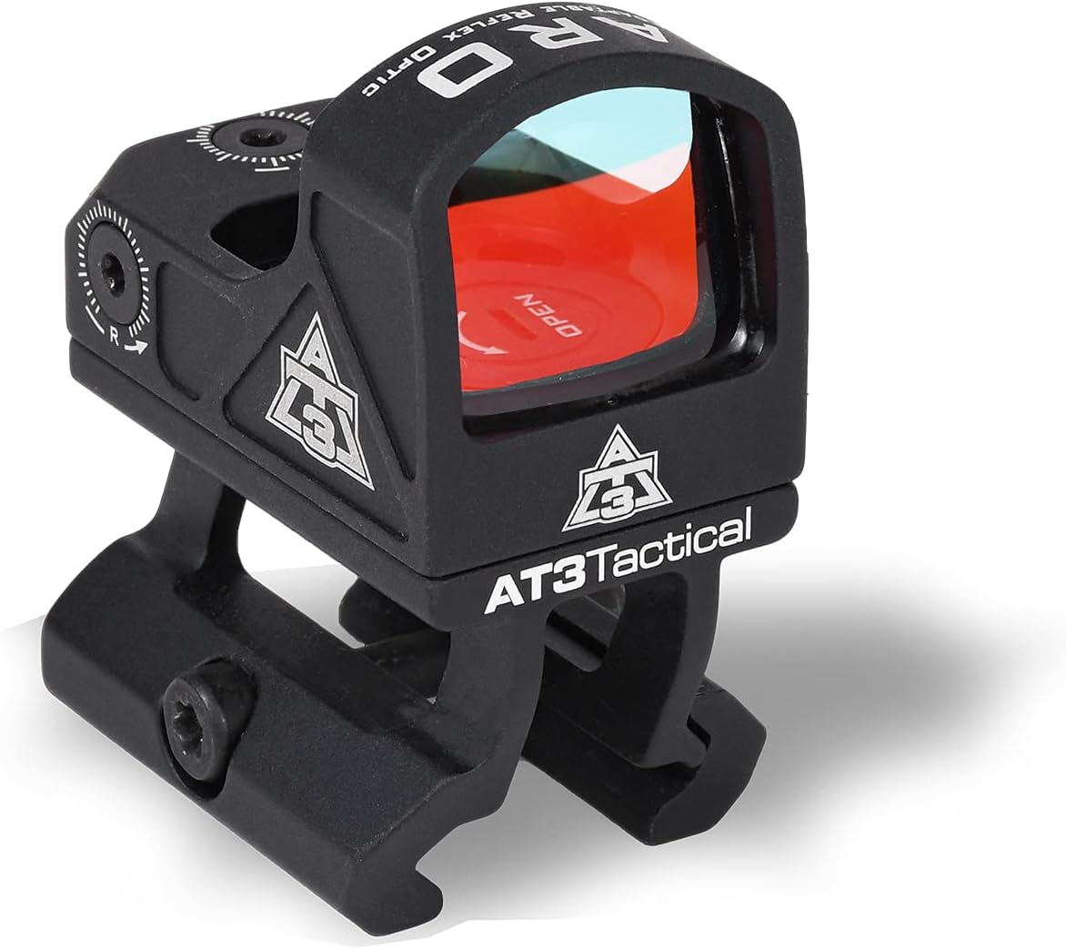 AT3 Tactical ARO Micro Red Dot Sight - Direct Mount, Low Mount, Optional Riser Mount - 3 MOA Compact Reflex Sight