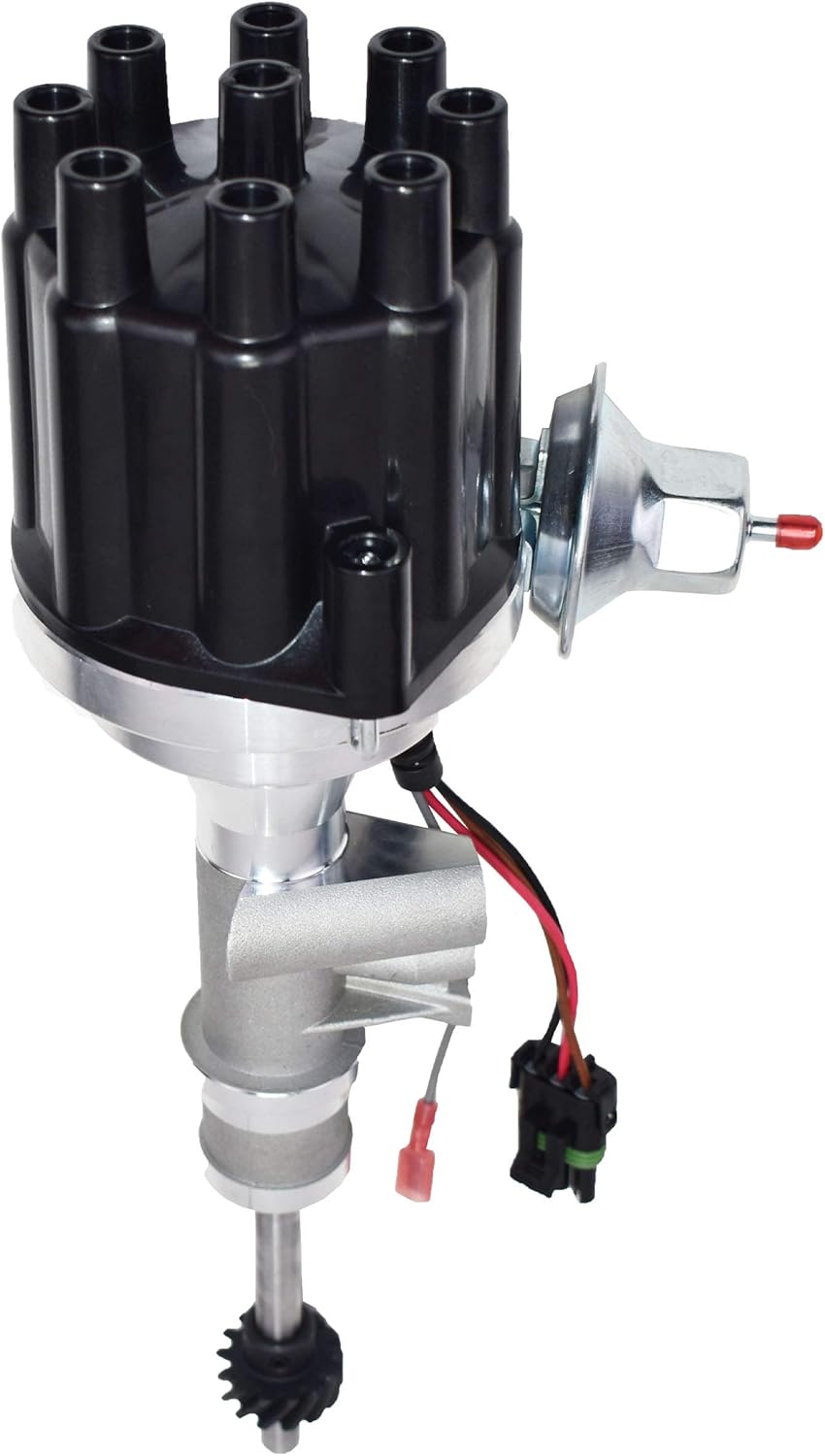 A-Team Performance - Pro Series Ready to Run Distributor - Compatible with 1955-1957 Ford Thunderbird Y-Block Tach Drive 272 292 312, Male Black Cap