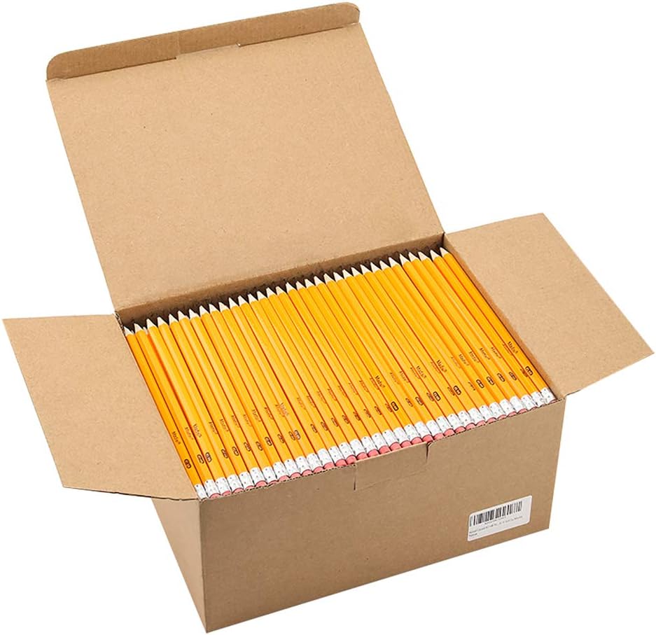 Wood-Cased #2 HB Pencils, Yellow, Pre-sharpened, Class Pack, 576 pencils in box by Madisi Pack of 2