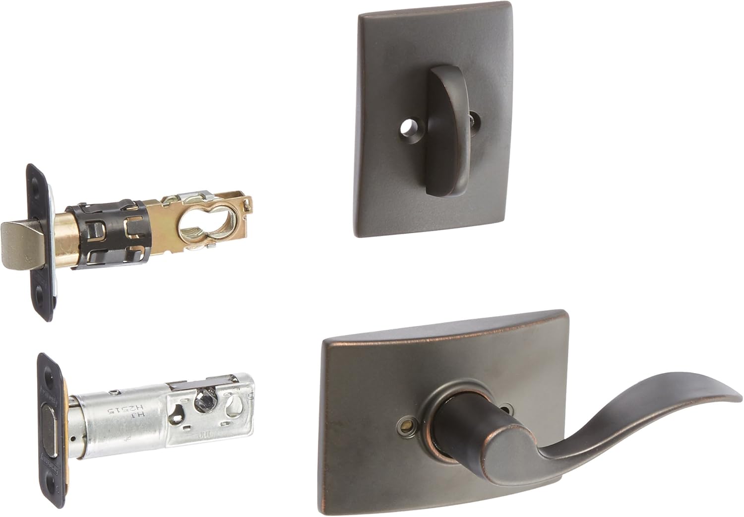 Schlage Lock Company F59-ACC-CEN-LH Accent Left Handed Interior Pack Lever Set with Single Cy, Aged Bronze Pack of 2