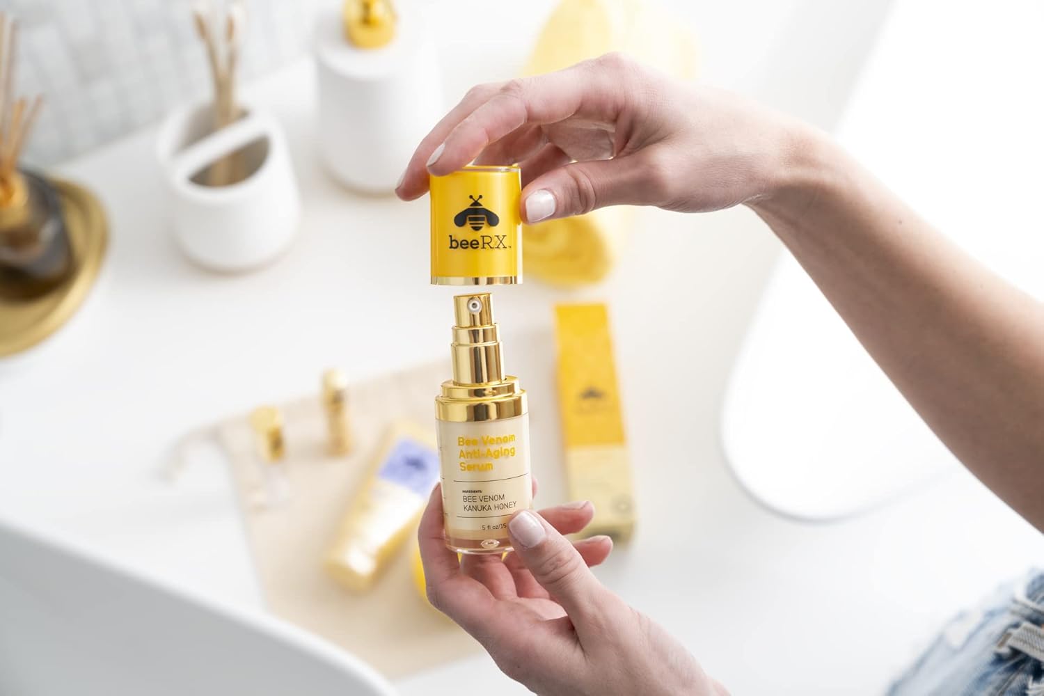 Bee Rx Anti-Aging Facial Serum, 0.5floz Pack of 2