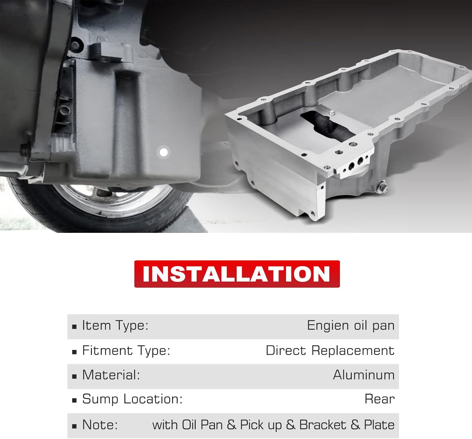 A-Premium 302-1 Aluminum LS Swap Retrofit Oil Pan Kit Compatible with 1955-1987 GM Chevy Buick Pontiac Muscle Car Classic Car LS1 LS6 LS2 LS3 LS6 LSX 4.8L 5.3L 5.7L 6.0L 6.2L