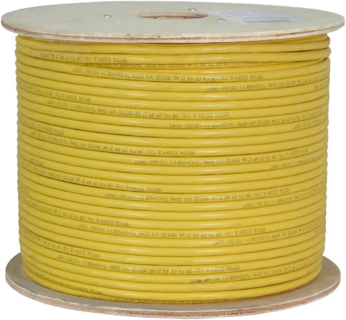 Vertical Cable Cat6A 10G, Shielded, 23AWG, Solid Bare Copper, PVC, 1000ft, Bulk Ethernet Cable, White