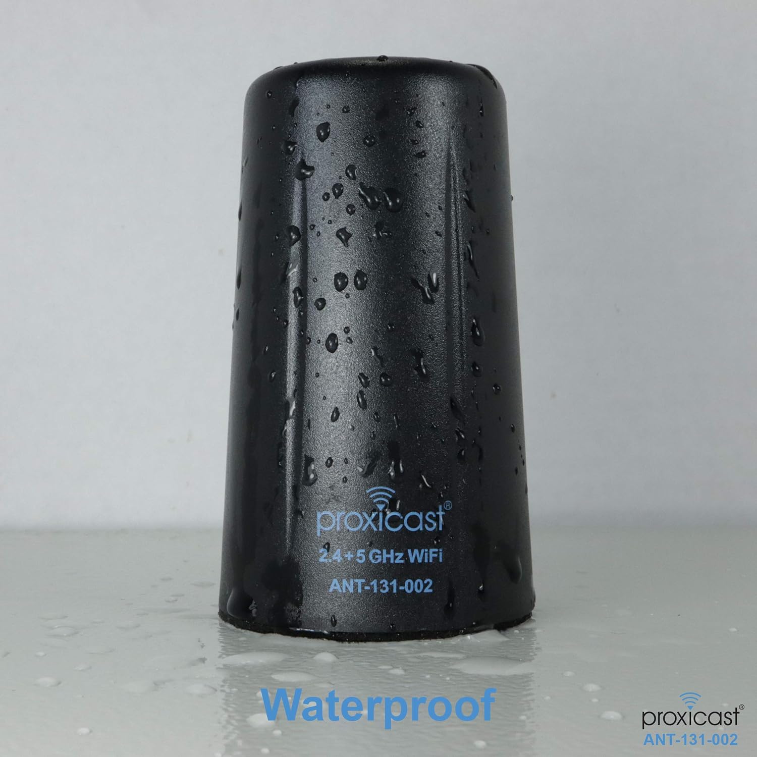 Vandal Resistant Low Profile Dual Band 2.4/5.8 GHz Wi-Fi 802.11 b/g/n/ac/ax Omni-Directional Antenna - 3-5 dBi Gain - Fixed Mount - 10 ft Coax Lead w/RP-SMA Pack of 2