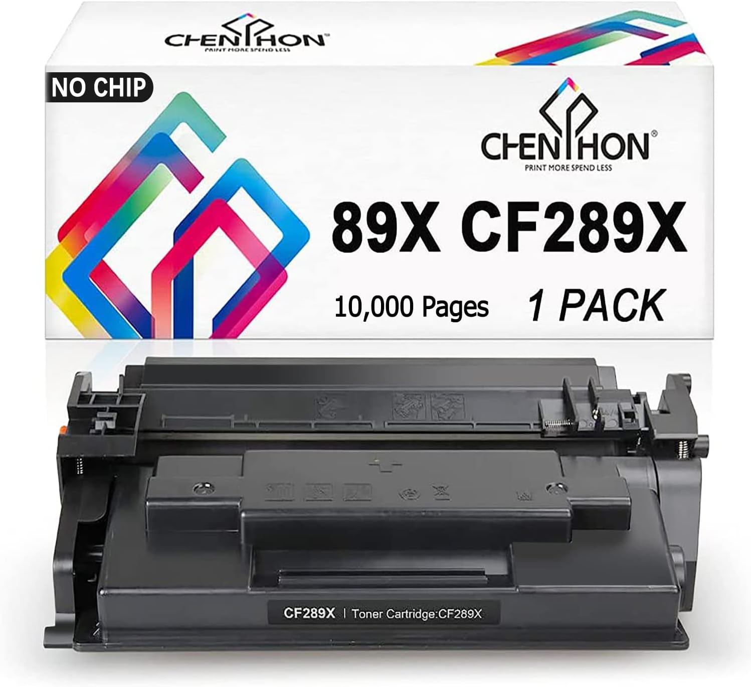 CHENPHON (NO CHIP) Compatible Toner Cartridge Replacement for HP 89X CF289X 89A CF289A Toner use with HP Enterprise M507n M507dn M507x M507dng MFP M528c M528z M528dn M528f Printer [Black 1-Pack] Pack of 2