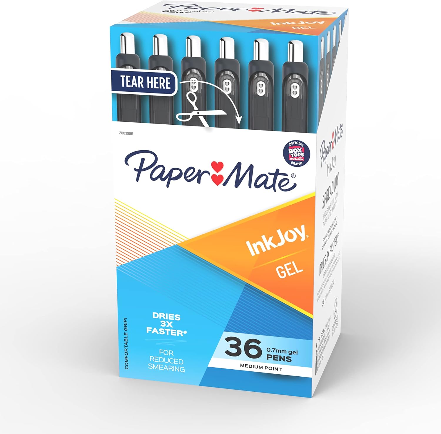 Paper Mate InkJoy Gel Pens, Medium Point (0.7mm), Black, 36 Count Pack of 2