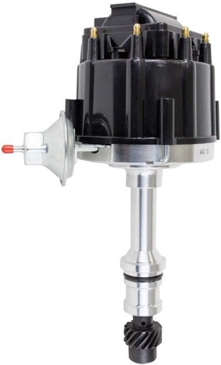 A-Team Performance - HEI Complete Distributor 65K Coil - Compatible with Small Block Big Block Oldsmobile 260 307 330 350 400 403 425 455 One-Wire Installation (Red Kit)