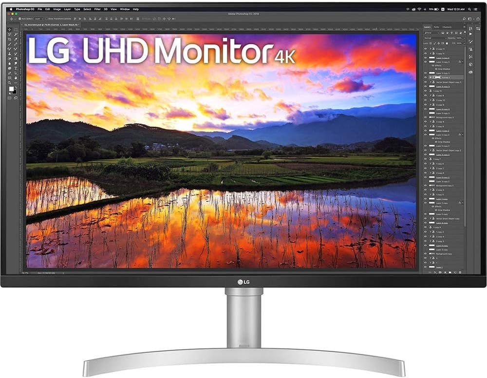 LG 32UN650-W 32 inch UHD 3840x2160 IPS Ultrafine Monitor with HDR10 AMD FreeSync 2 Pack