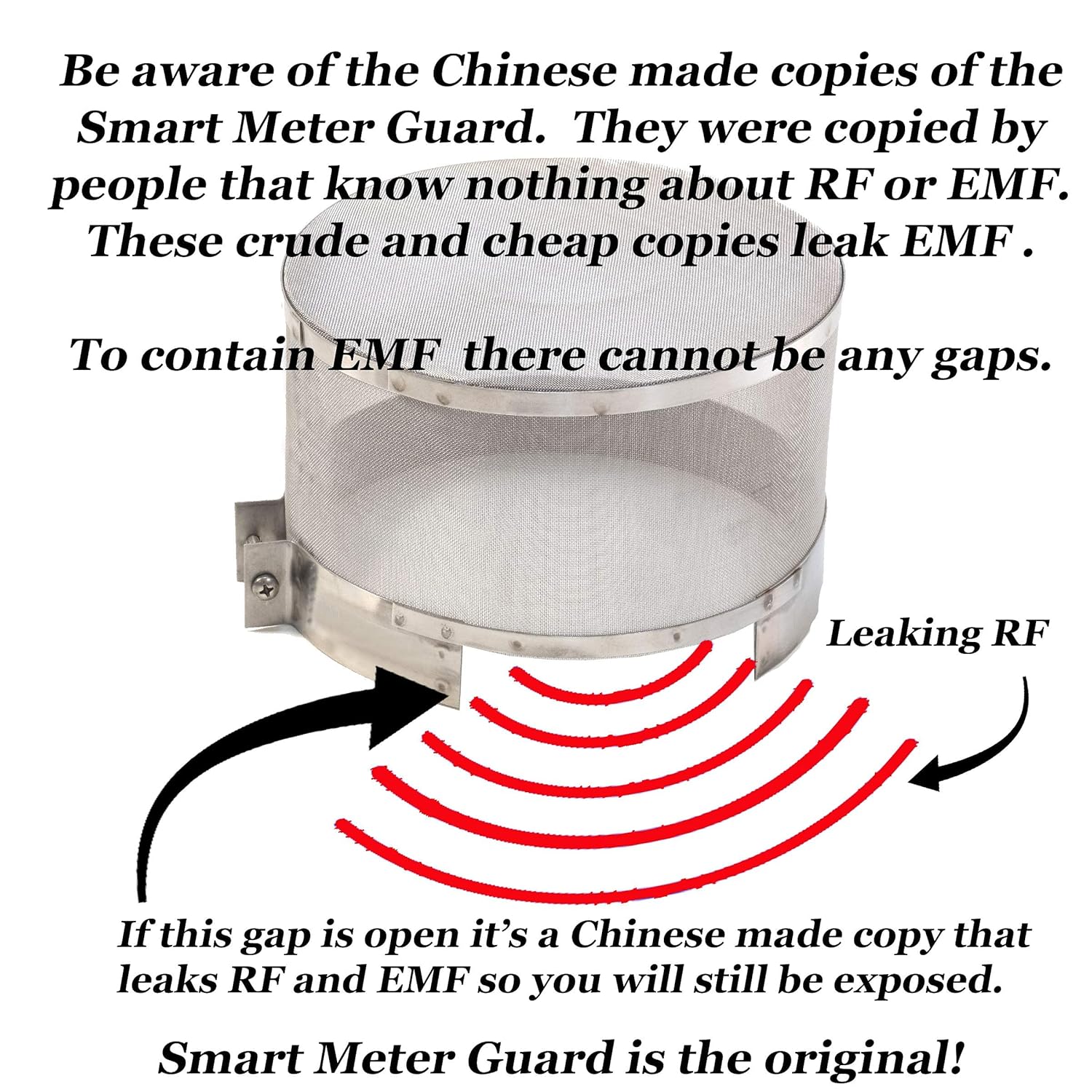 Smart Meter Guard Cover EMF Shield Blocks EMF and 5G - (Made in The USA, Guaranteed to block the most EMF. Invented by us not the counterfeit Chinese copies Smart Meter Cover/Tachmeter that leaks EMF) Pack of 2