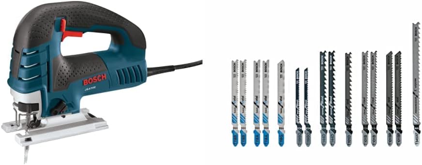 BOSCH Jig Saws - JS470E Corded Top-Handle Jigsaw - 120V Low-Vibration, 7.0-Amp Variable Speed For Smooth Cutting Up To 5-7/8