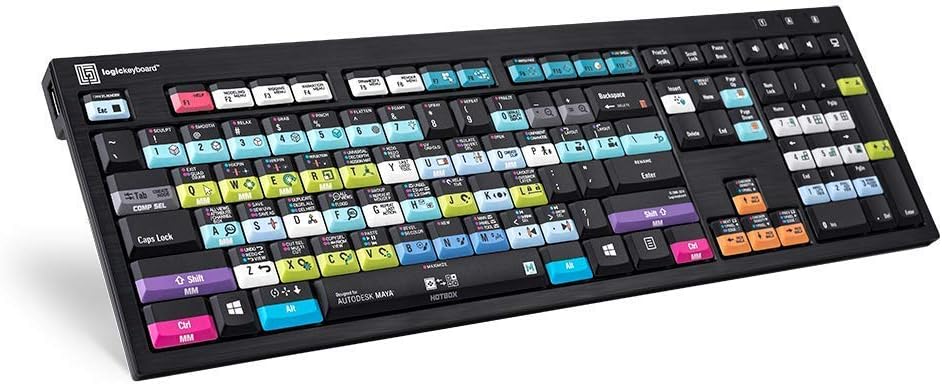 LogicKeyboard Designed for Autodesk Maya - PC Nero Slim Line Keyboard - Part: LKB-Maya-BJPU-US (Certified Refurbished)