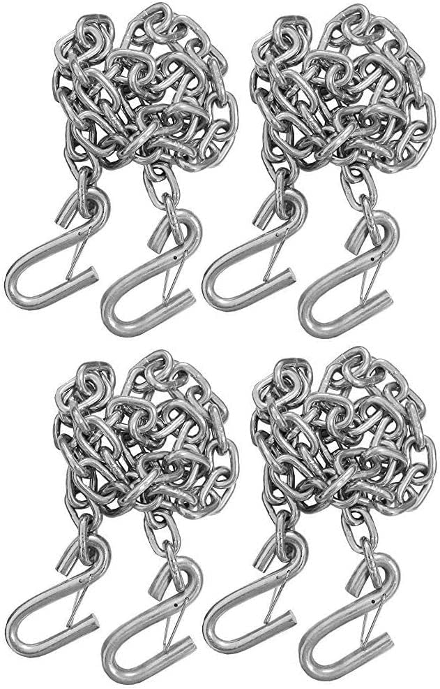 MarineNow Trailer Safety Chain - Hot Dipped Galvanized - 1/4 inch x 42 inch Choose Quantity (4-Pack) Pack of 2