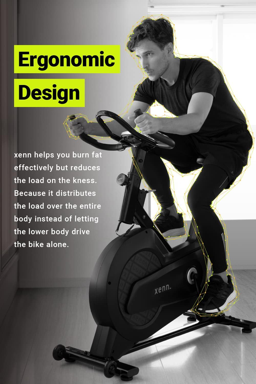 Exercise Bike -Whisper Quiet Indoor cycling bike Gym Equipment with Pulse Monitor, Calorie Counter, Timer, Speed, Distance - Whisper Quiet Design, 7 Saddle Settings, 5 Handlebar Heights - 256lbs Weight Capacity