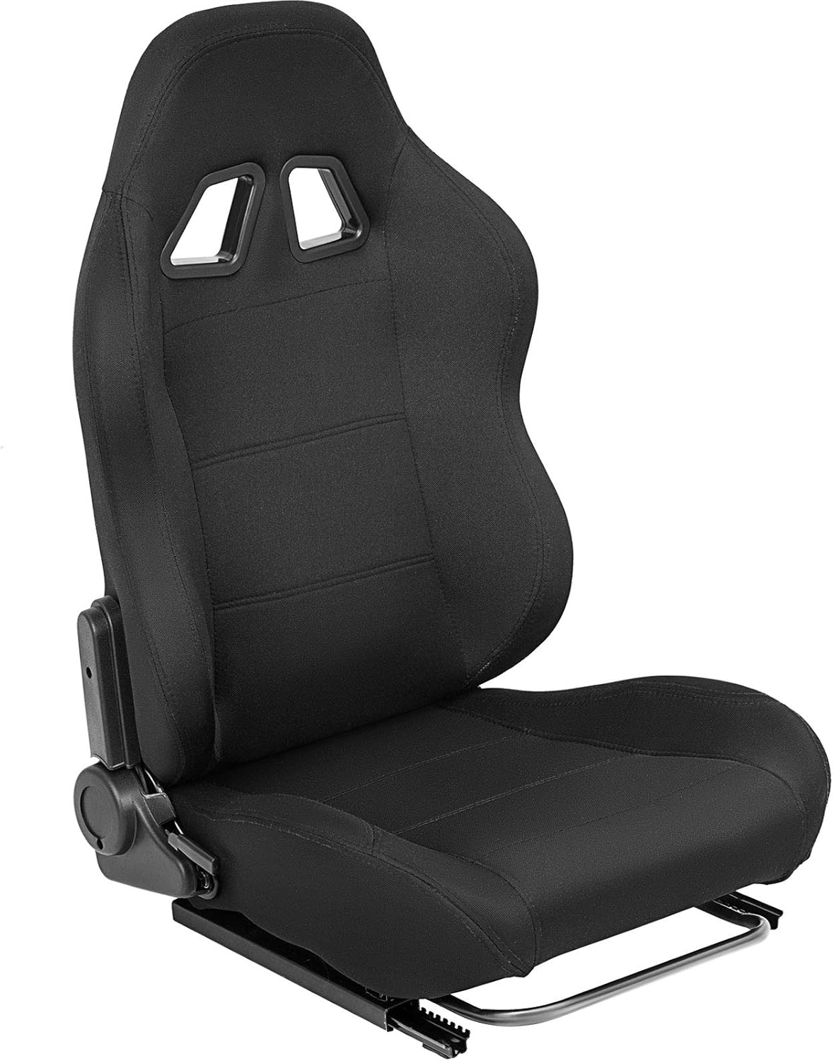 Marada Racing Seat with Adjustable Slide for Racing Wheel Stand Cloth Black with Installed Parts