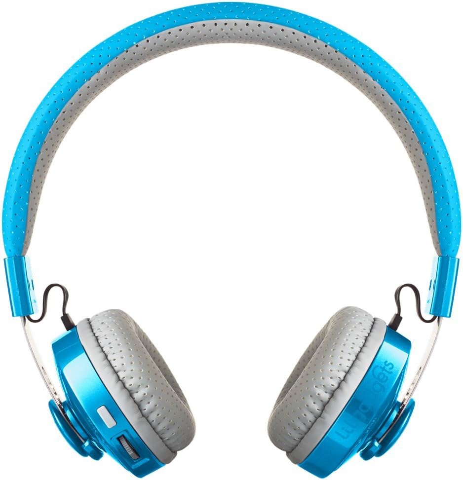 LilGadgets Untangled Pro Wireless Bluetooth Headphones for Toddlers & Children Ages 4+, SharePort, Microphone, Volume Limiting, Noise Cancelling, Lightweight Head Phones Made to Fit Kids Ears – Blue Pack of 2