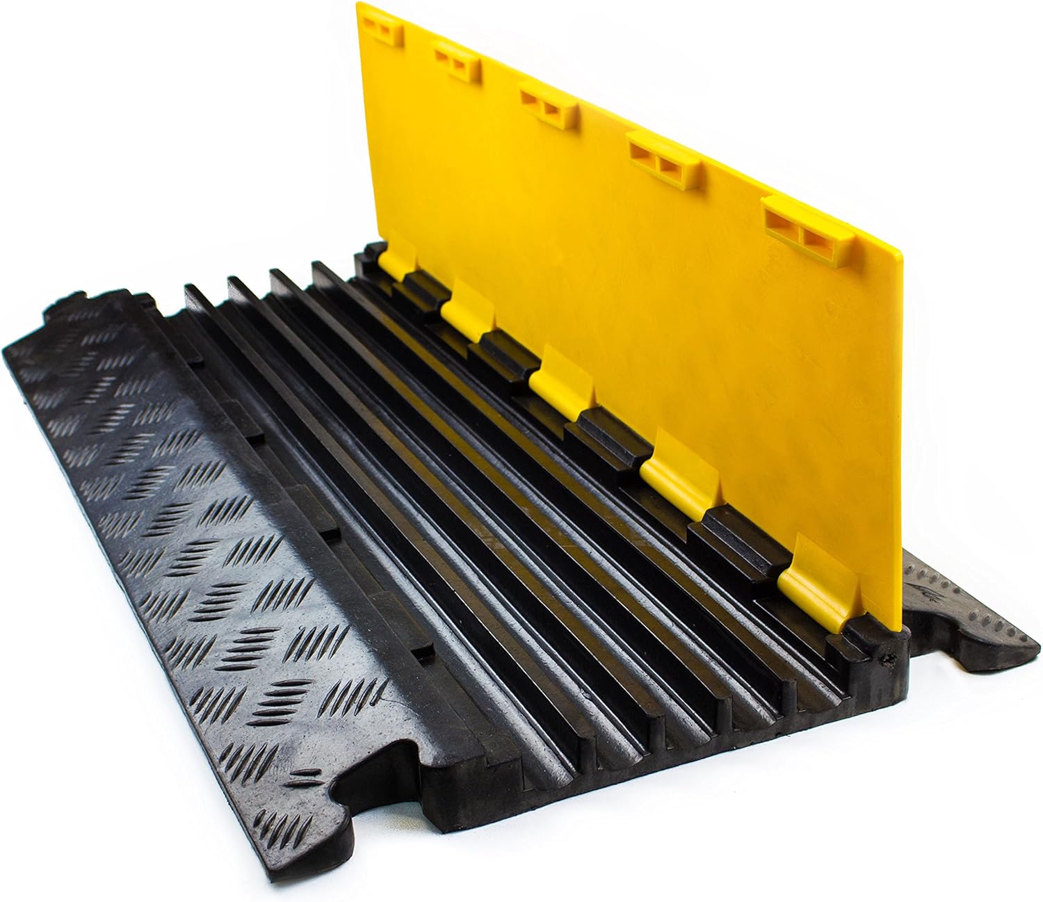 RK RK-CP-5C 5 Channel Modular Rubber Cable Protector Ramp (Straight, Qty:2)