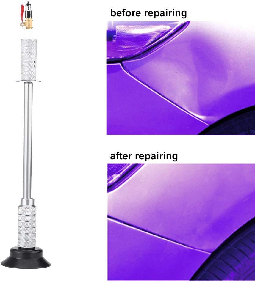 Qiilu Paintless Dent Repair Puller Auto Body Hail Damage Remover Pneumatic Air Suction Dent Puller Slide Hammer