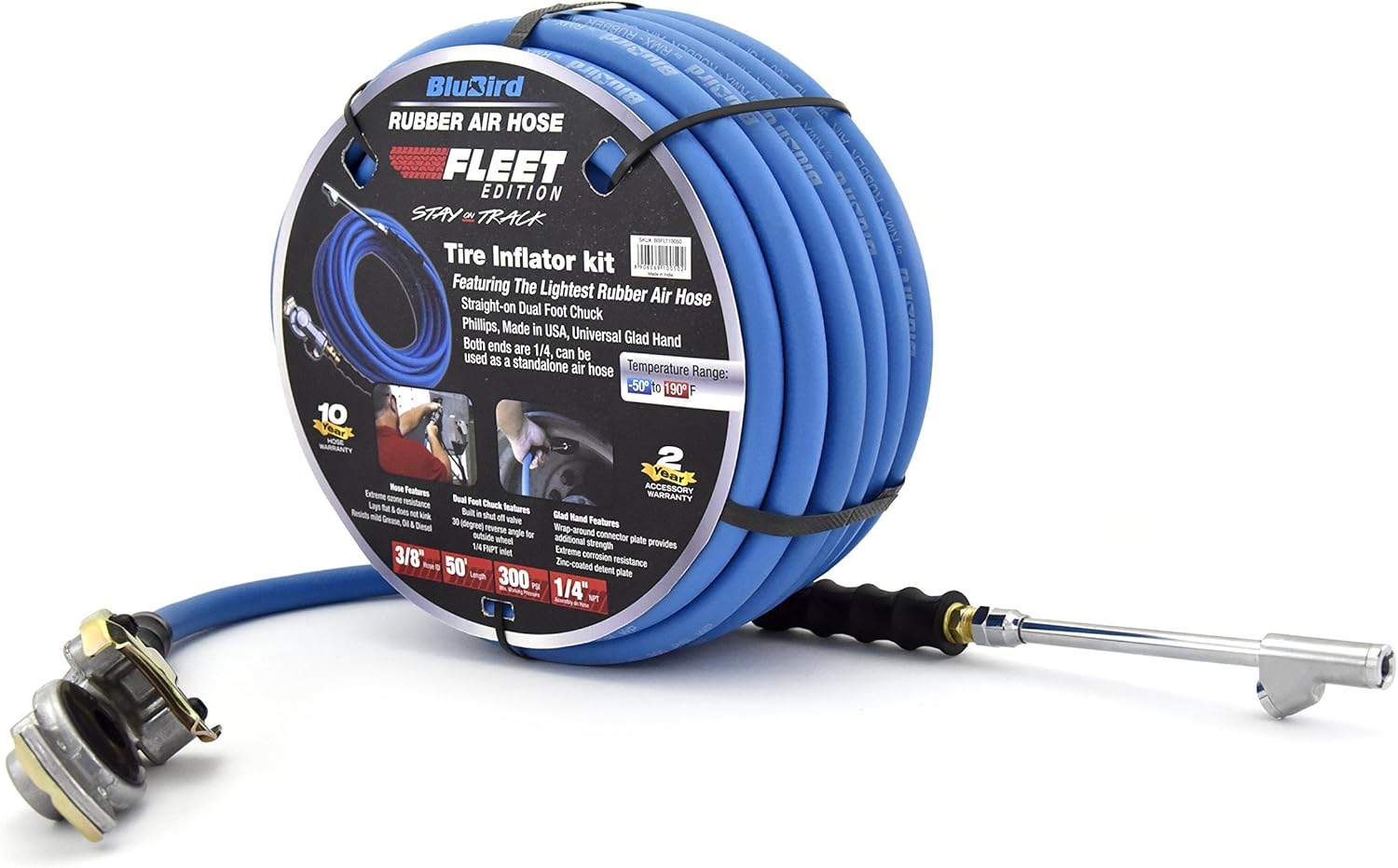 BLUBIRD Fleet Edition - Truck Tire Inflator Kit w/ 3/8
