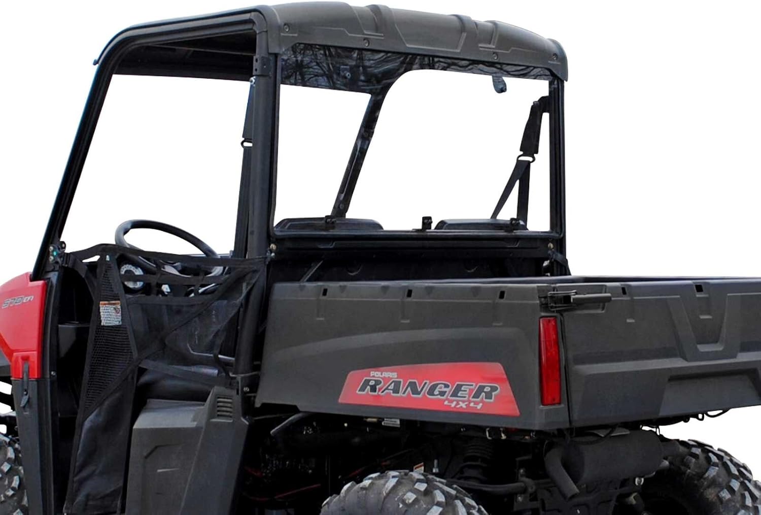 SuperATV Rear Windshield for 2017+ Polaris Ranger Midsize 500 / 570 / Crew / ETX / EV | 1/4