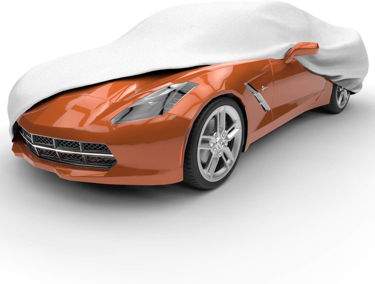 Budge Protector V Corvette Cover, 5 Layer Premium Weather Protection, Waterproof, Dustproof, UV Treated Car Cover Fits 1997-Present Corvettes,Gray