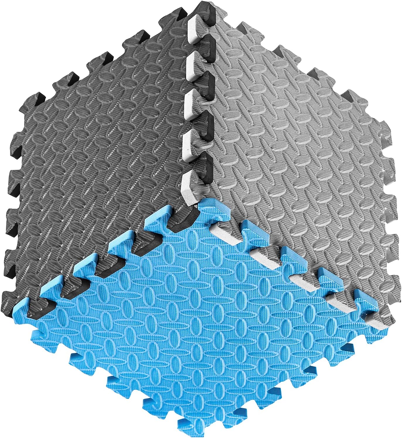 MTAOU Puzzle Exercise Mat,Fitness Equipment Mat,EVA Foam Interlocking Tiles Floor,Gymnastics and Home Fitness Protective Floor,5 Colors and Multiple Sizes to Choose From Pack of 2