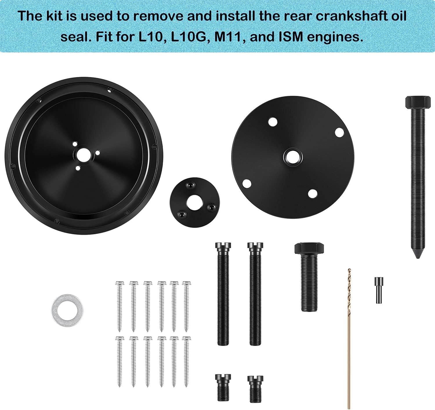Rear Crankshaft Oil Seal Remover Removal & Installer ST-221 Compatible With Cummins L10 L10G M11 ISM Replaces 3164302 2892562