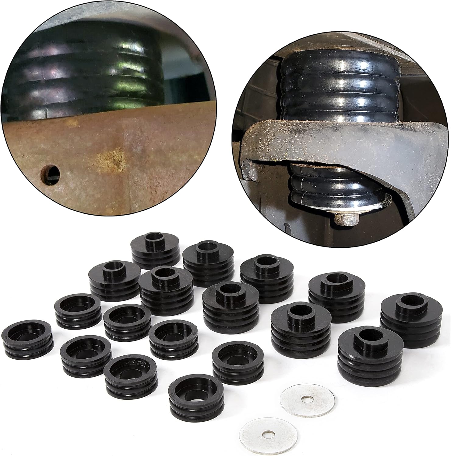 KUAFU Body Mount Bushings Kit Compatible With 1999-2017 Ford Super Duty F250 F350 2WD/4WD Cab Mounts