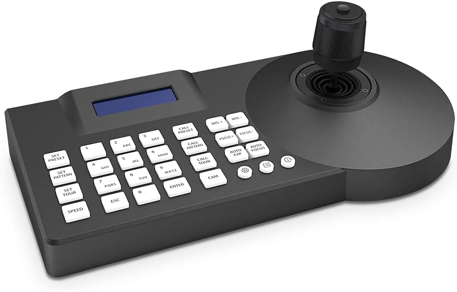 Hsility PTZ Controller Camera Controller Keyboard 4D IP Analog Joystick with RJ45 RS485 for PTZ Camera Video Conference Camera Broadcast Live Stream Cameras