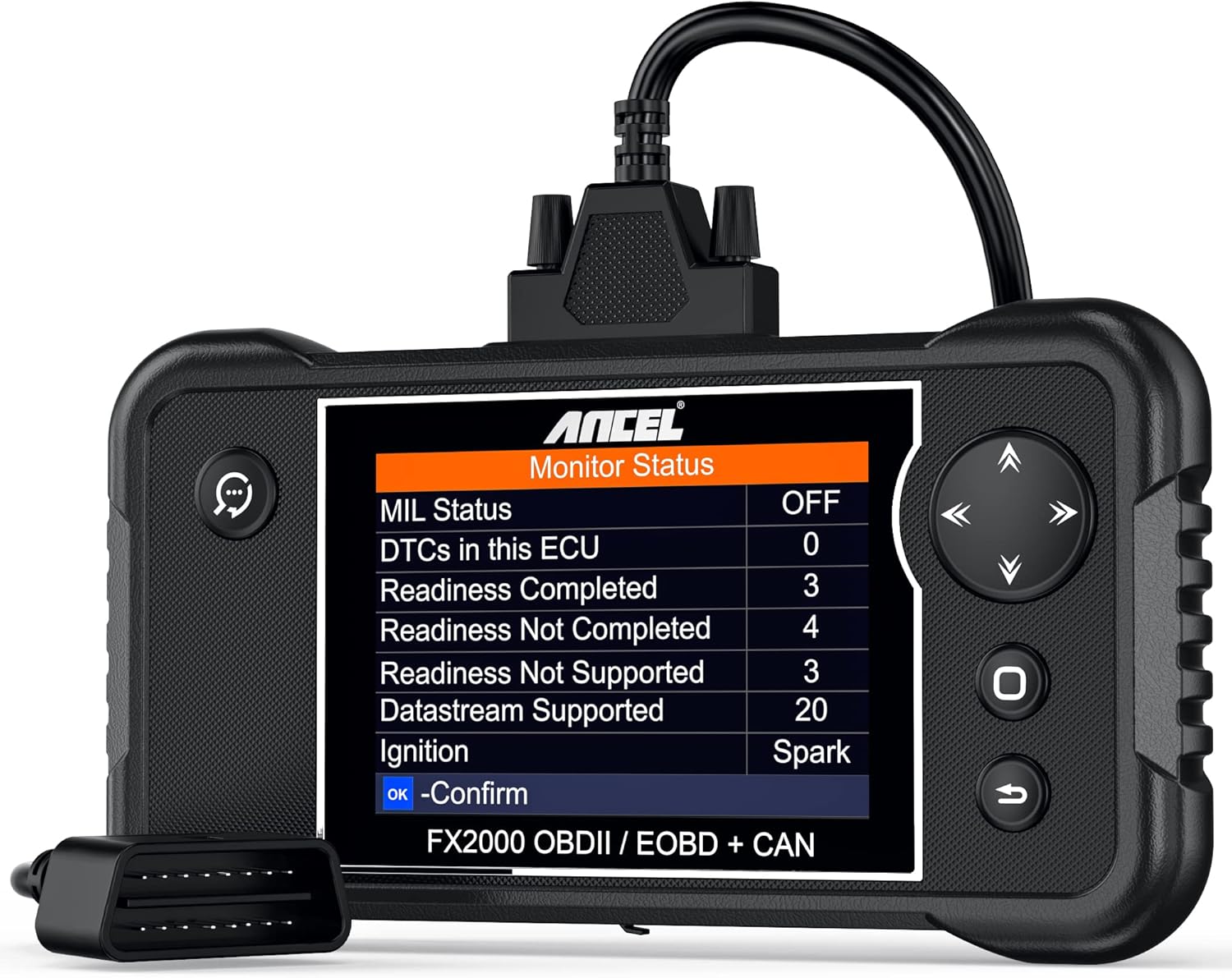 ANCEL FX2000 Automotive ABS OBD2 Scanner Engine SRS Transmission Scan Tool Vehicle Code Reader Check Engine Full OBDII Modes Diagnostic Scan Tool for Cars