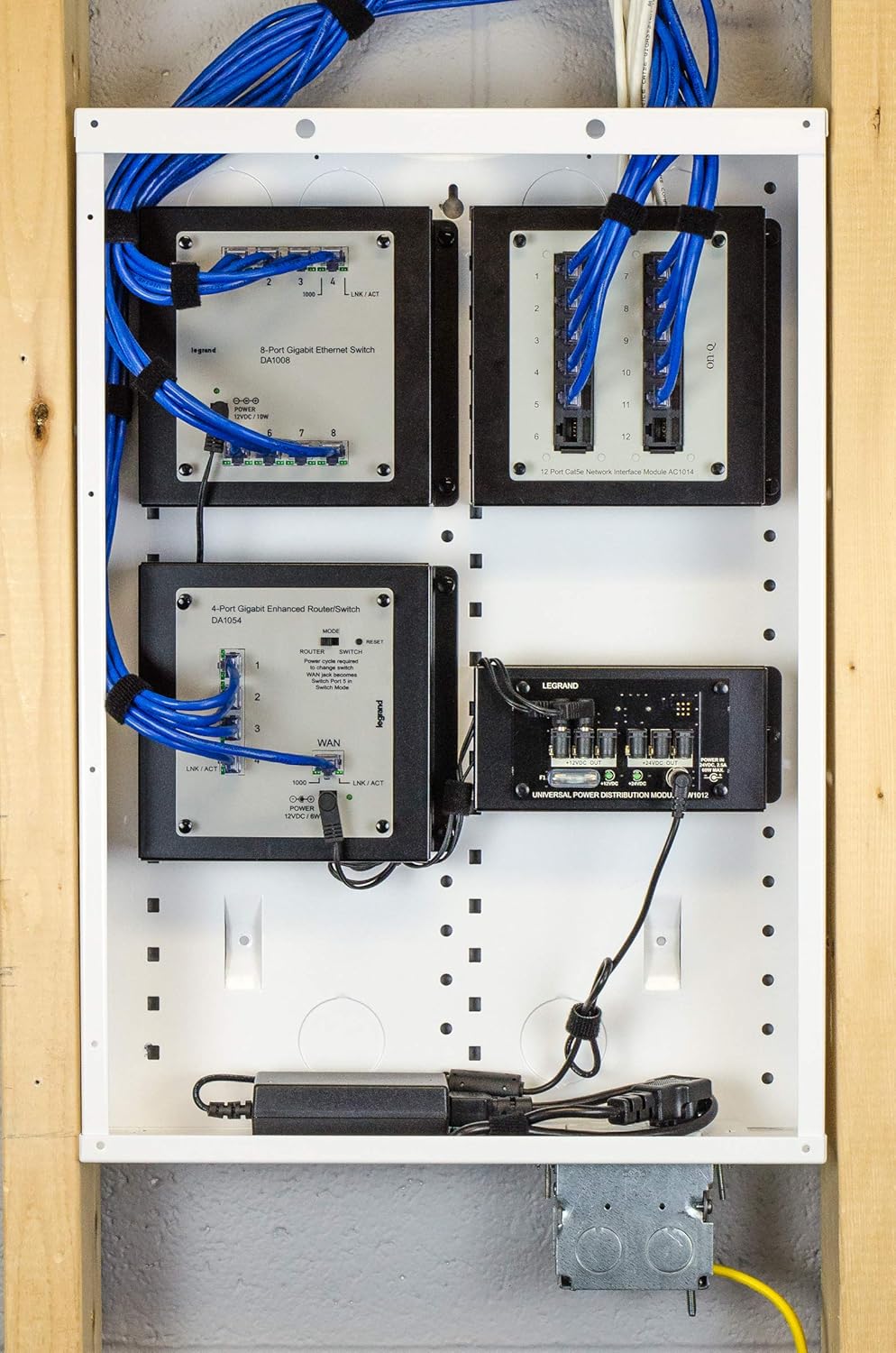 Legrand, Home Office & Theater, Network Switch, Platinum Grey, 12 Port, AC1014 Pack of 2
