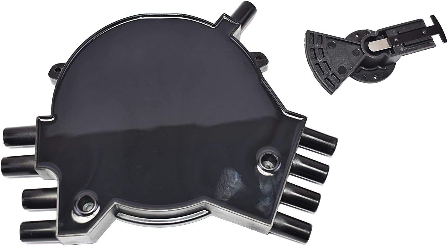 A-Team Performance - Optispark Distributor Cap, Rotor, Remote Ignition Coil Tune Up Kit, and 8.0mm Spark Plug Wires Kit - Compatible with 92-94 GM Chevy Pontiac LT1 Black Pack of 2