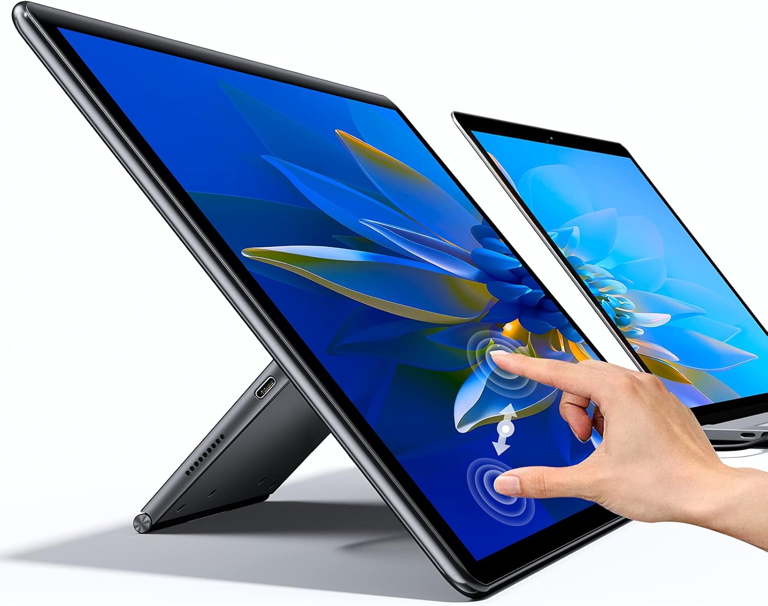 UPERFECT Y 17.3 Inch Portable Monitor Freestanding, 17.3''FHD 1080P IPS Screen with Adjust Kickstand, 1200:1 Contrast Ratio, 100% sRGB w/Standard HDMI/USB 3.0/Type C, Built-in Speaker/Ambient Light