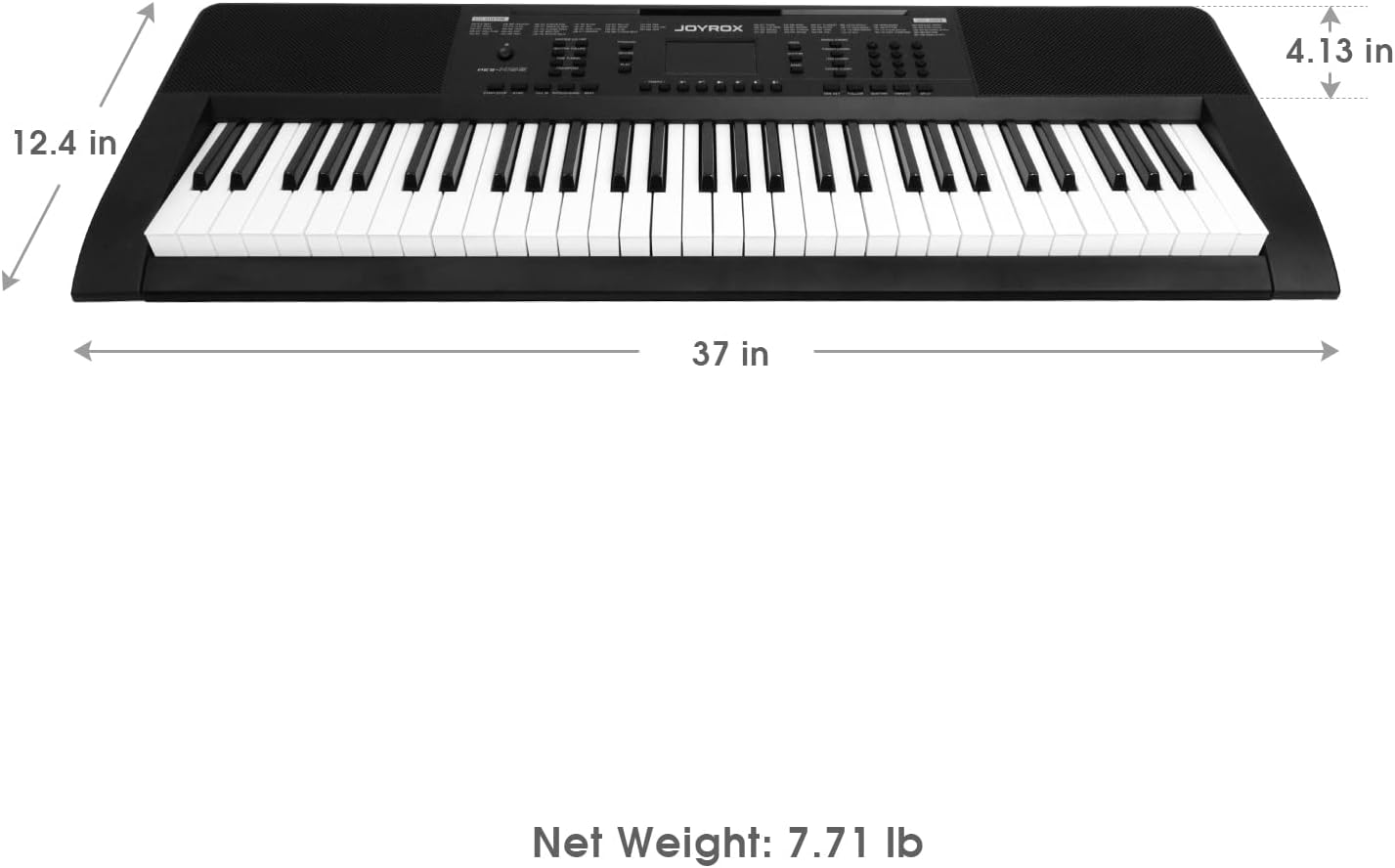 JOYROX K155–61 Key Piano Keyboard with 300 Voices, Keyboard Piano with Keyboard Stand, Bench, Sheet Music Stand, Headphones, Speakers, 300 Rhythms and 50 Demo Songs