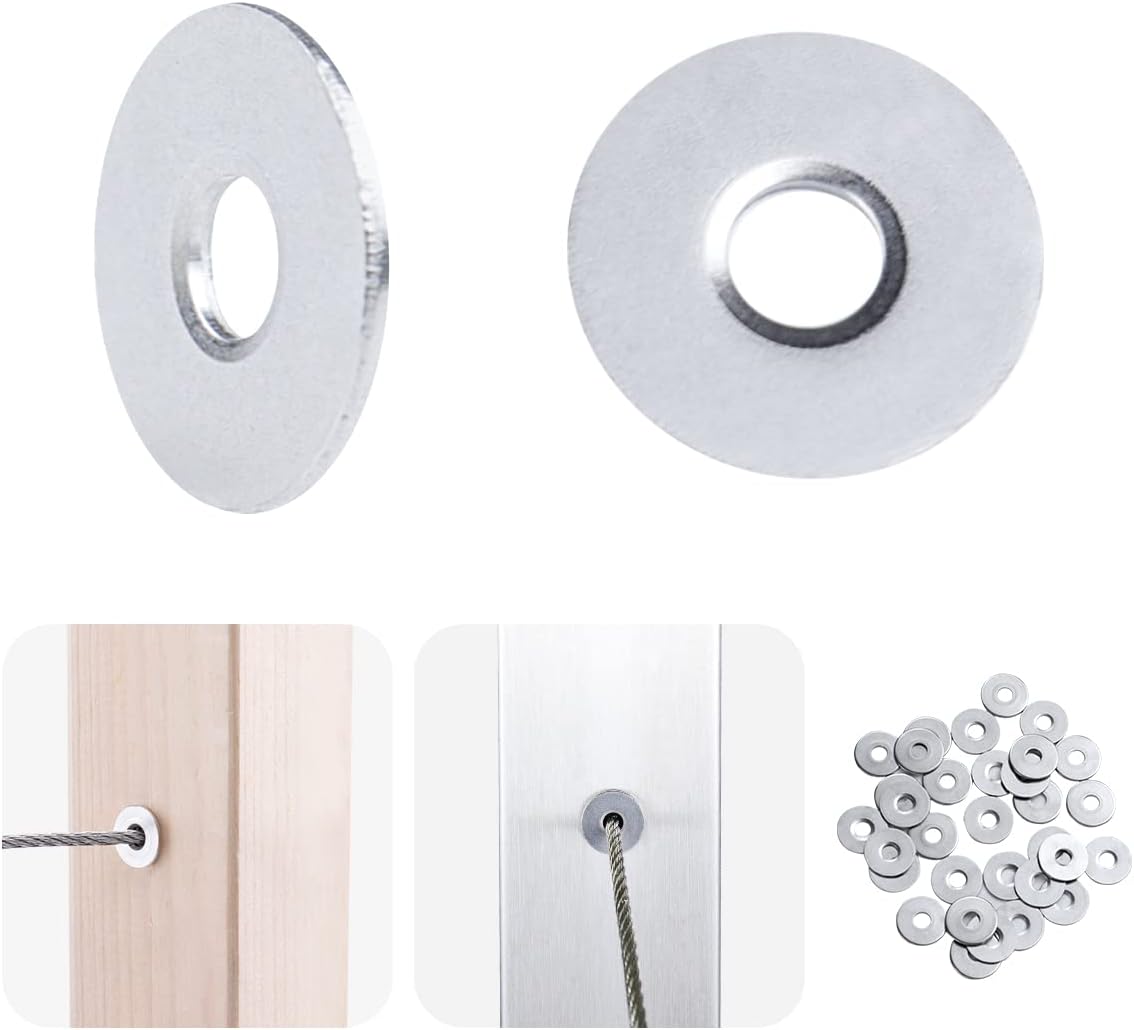 Muzata 40Pack Cable Railing Kit Protector Sleeve Adhesive Grommet Protective for 1/8