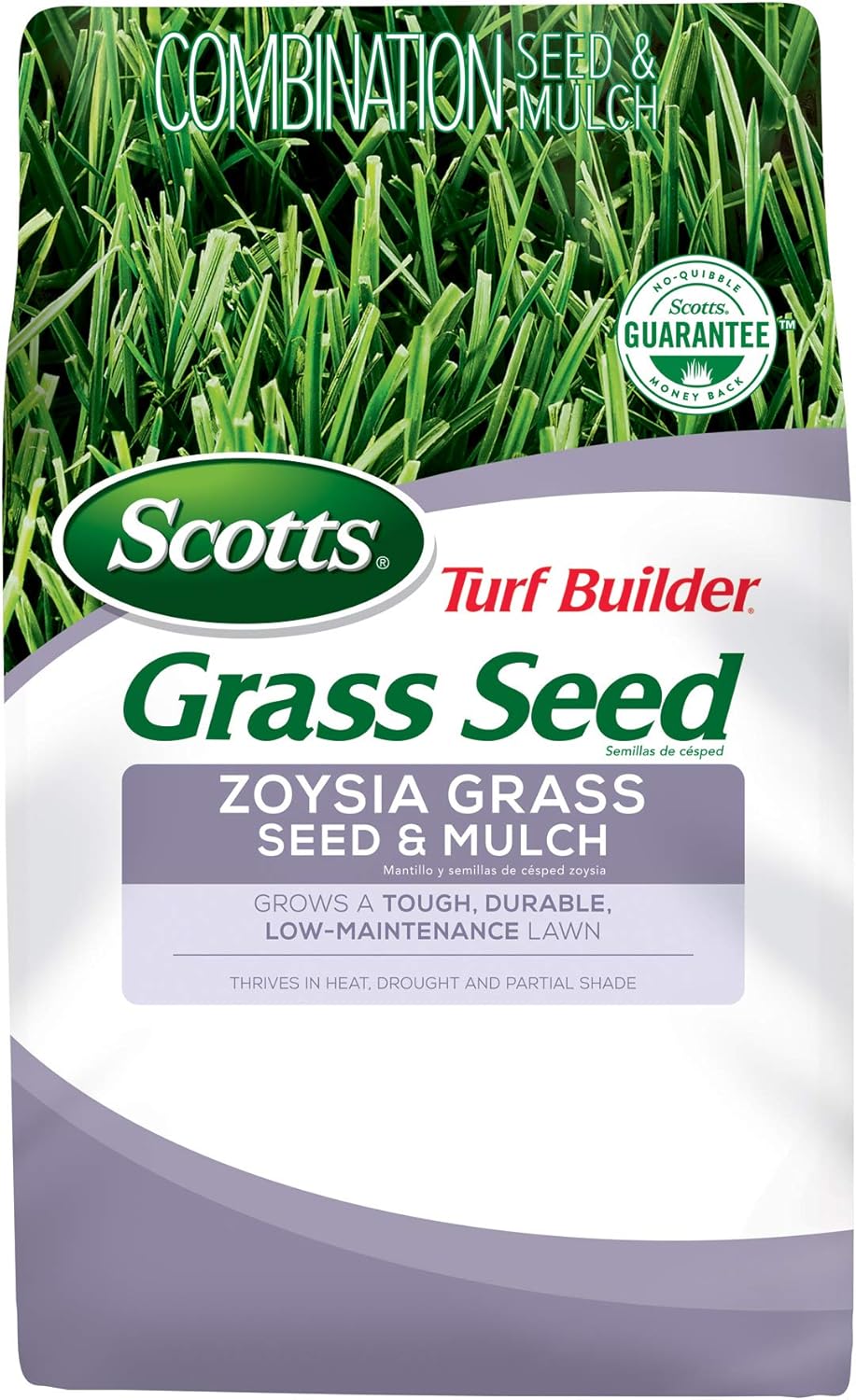 Scotts Turf Builder Zoysia Grass Seed & Mulch and Wizz Spreader Pack of 2