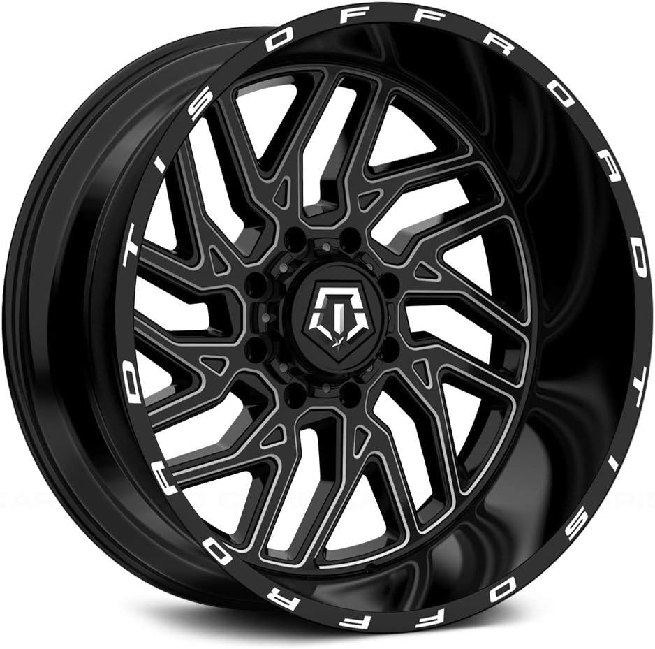 TIS 544BM BLACK Wheel with Gloss CNC Milled Accents (0 x 14. inches /8 x 165 mm, -76 mm Offset)
