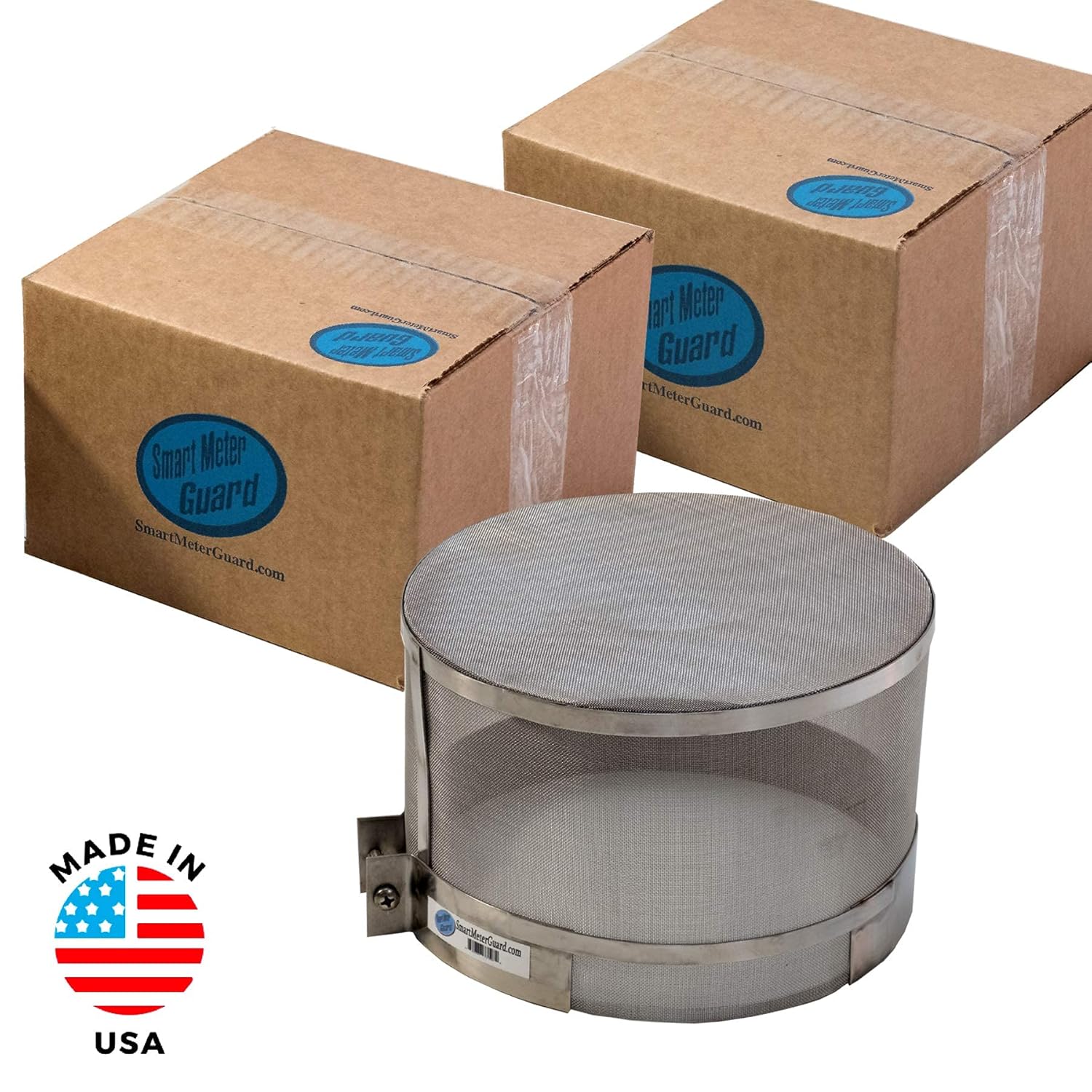 Smart Meter Guard Cover EMF Shield Blocks EMF and 5G - (Made in The USA, Guaranteed to block the most EMF. Invented by us not the counterfeit Chinese copies Smart Meter Cover/Tachmeter that leaks EMF) Pack of 2