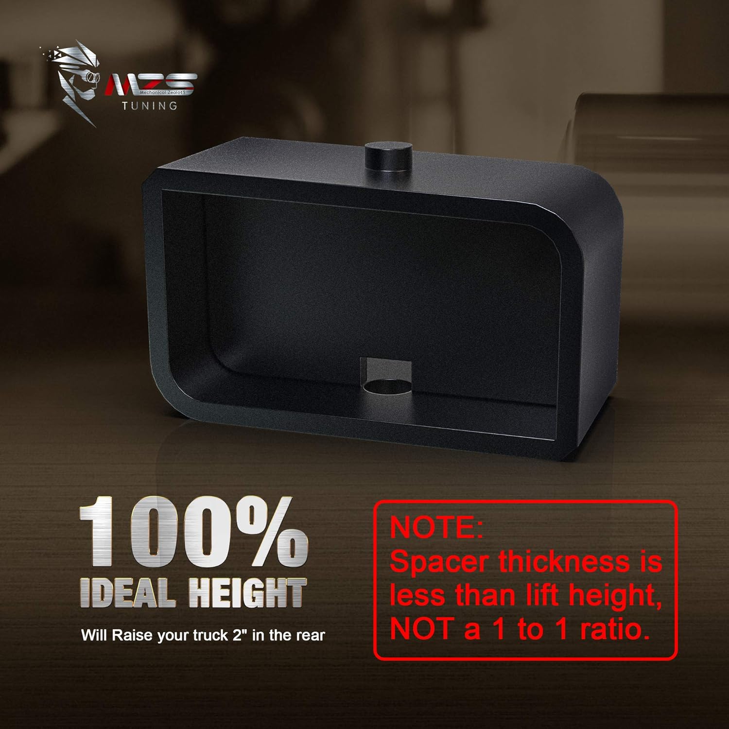 MZS Leveling Kit 2 inch Rear Suspension Lifts Compatible with 2007-2019 Silverado 1500/Sierra 1500 2WD 4WD (2019 ONLY fit old body) Pack of 2