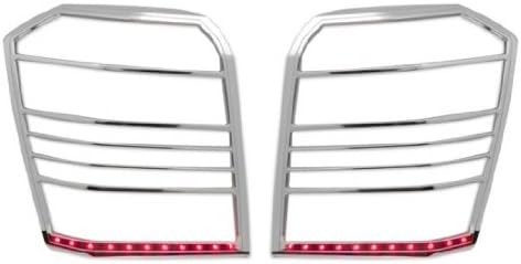 Razer Auto Chrome LED Tail Light Bezel Trim Cover for 2007-2012 Dodge Caliber Pack of 2