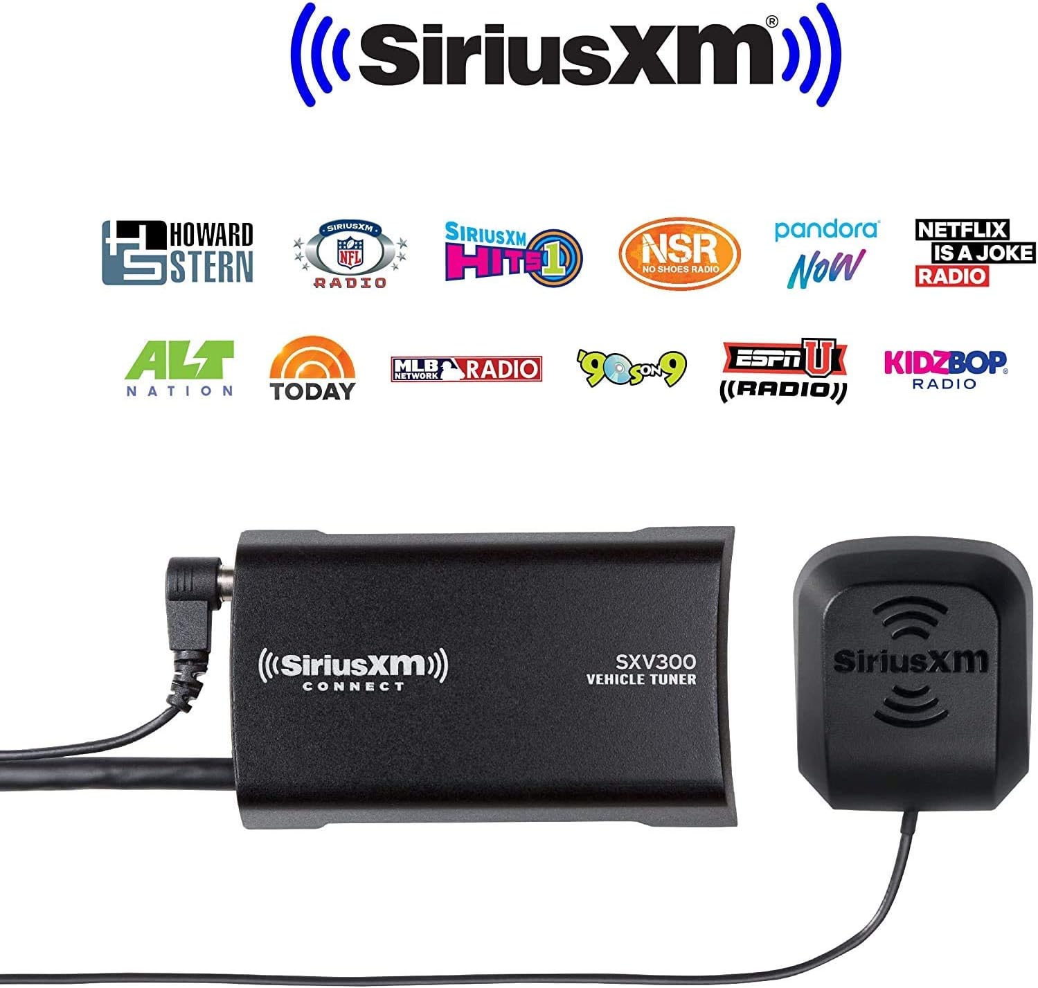 JVC KD-TD91BTS Car CD Receivier Endless Entertainment Bundle with SiriusXM Satellite Radio Tuner. Features Amazon Alexa, Front USB, Bluetooth, Variable Color Illumination, Large Volume Knob